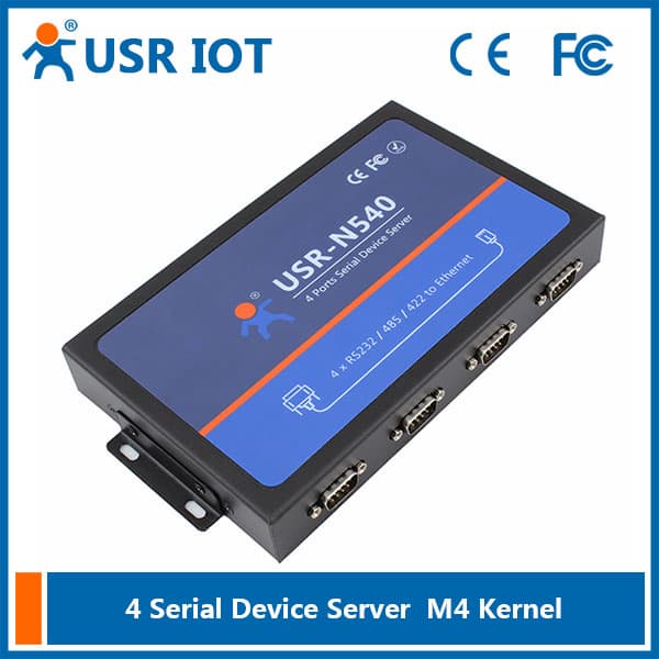 4 Serial Port RS232_RS485_RS422 to Ethernet Converter